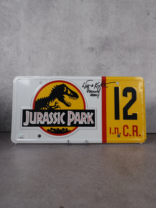Placa Jurassic Park firmada por Wayne Knight | JSA