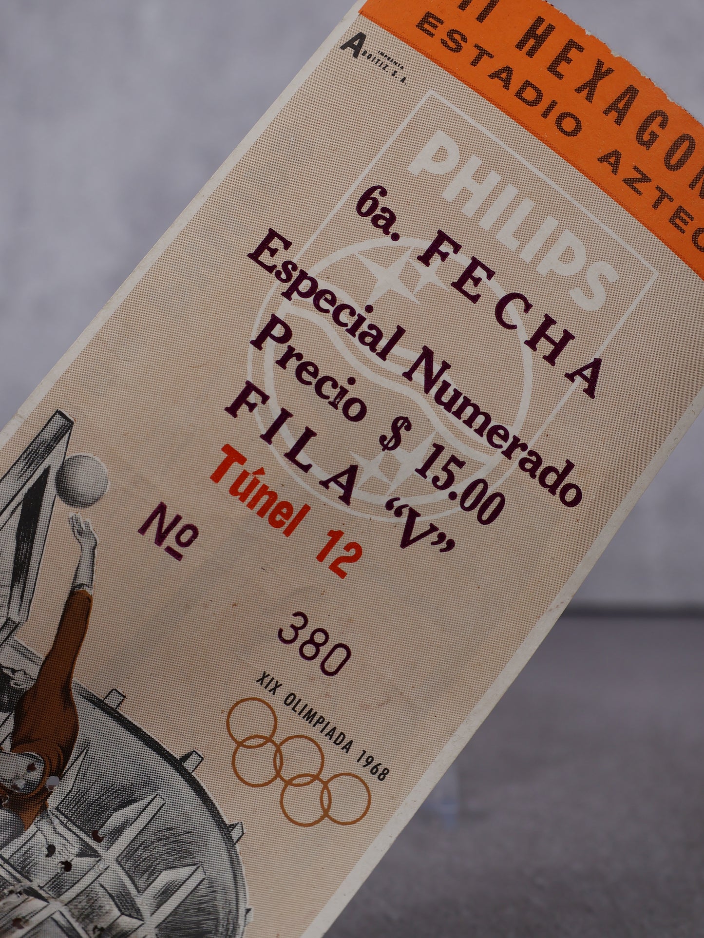 Boleto Hexagonal 1967 Estadio Azteca