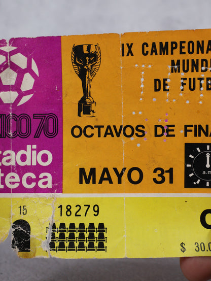 Boleto inauguración Mundial México 70