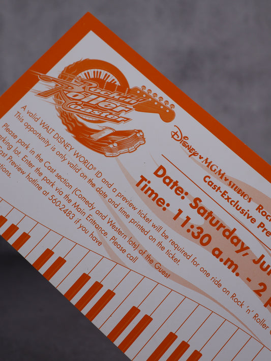 Boleto RocknRoller Coaster Cast Preview Disneyland