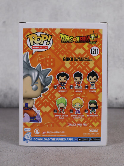 Funko Pop Goku Ultra Instinct Fall Convention exclusive 2022 firmado por Mario Castañeda