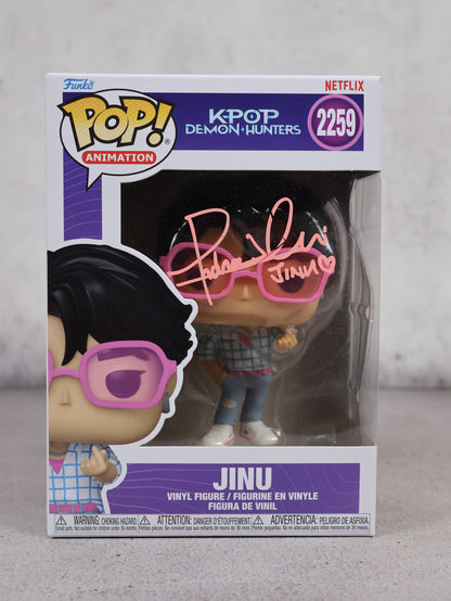 Funko JINU K-Pop Demon Hunters firmado por Andrew Choi (JSA)