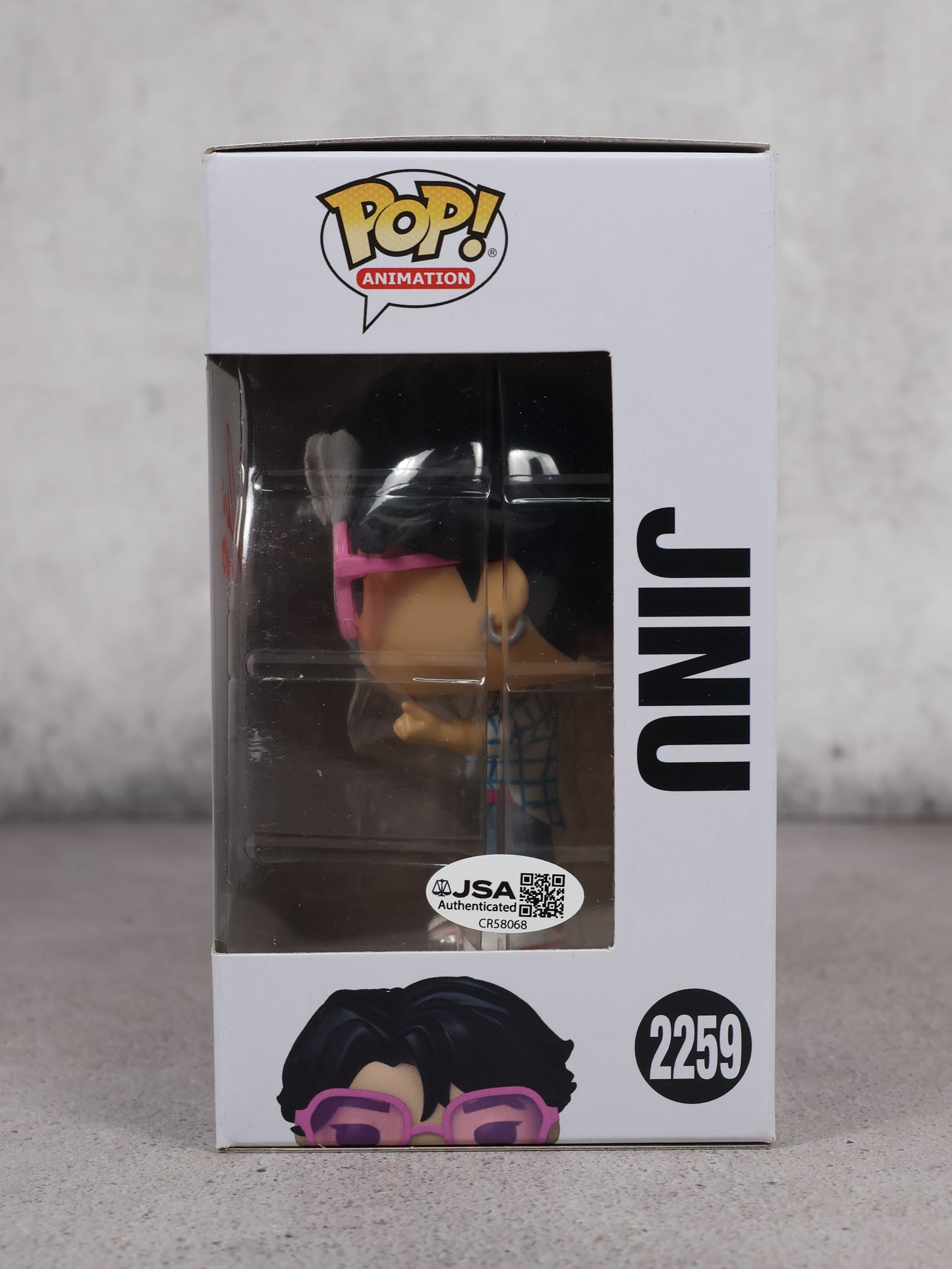 Funko JINU K-Pop Demon Hunters firmado por Andrew Choi (JSA)
