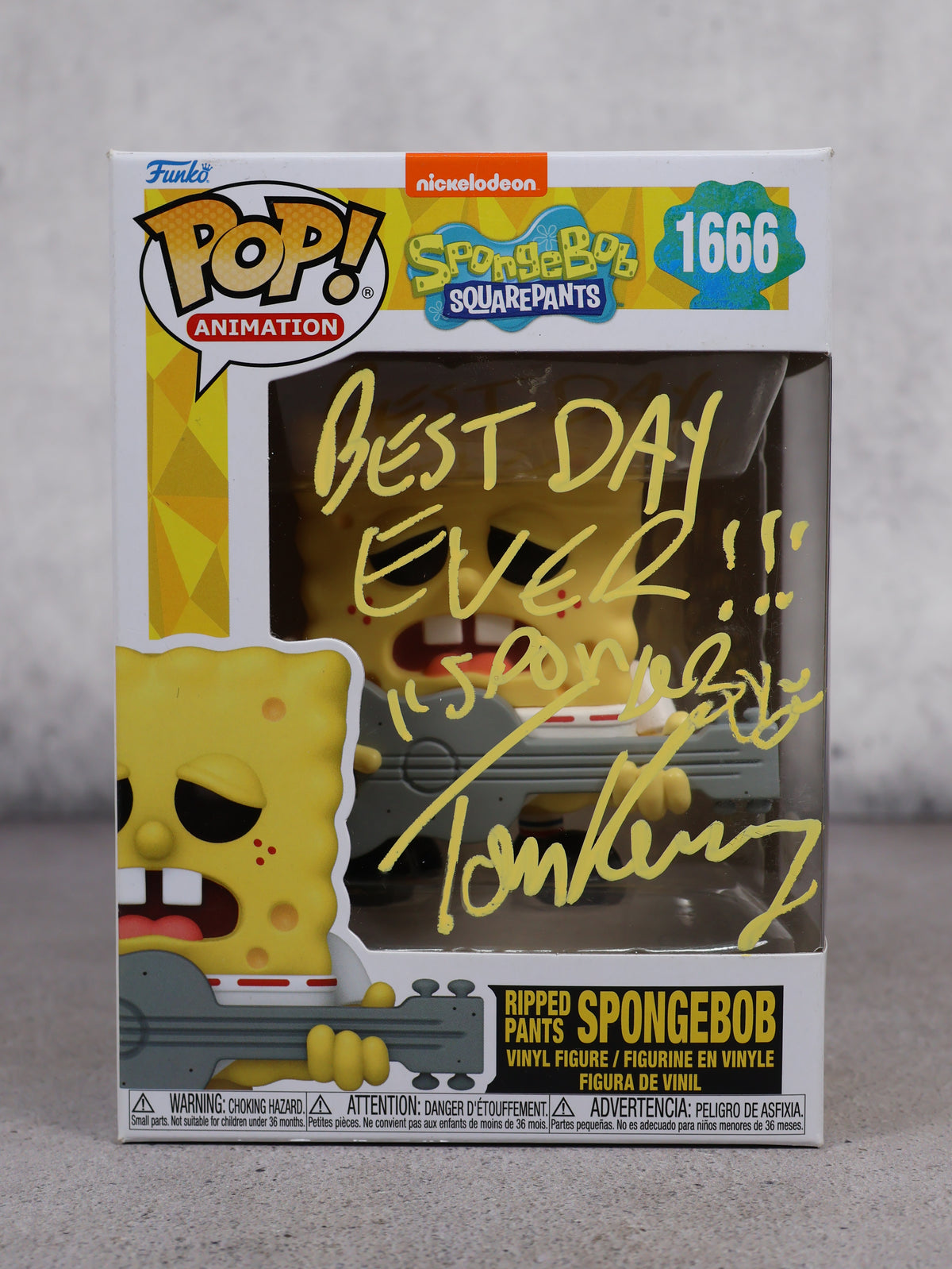 Funko Bob Esponja firmado por la voz Tom Kenny (JSA)