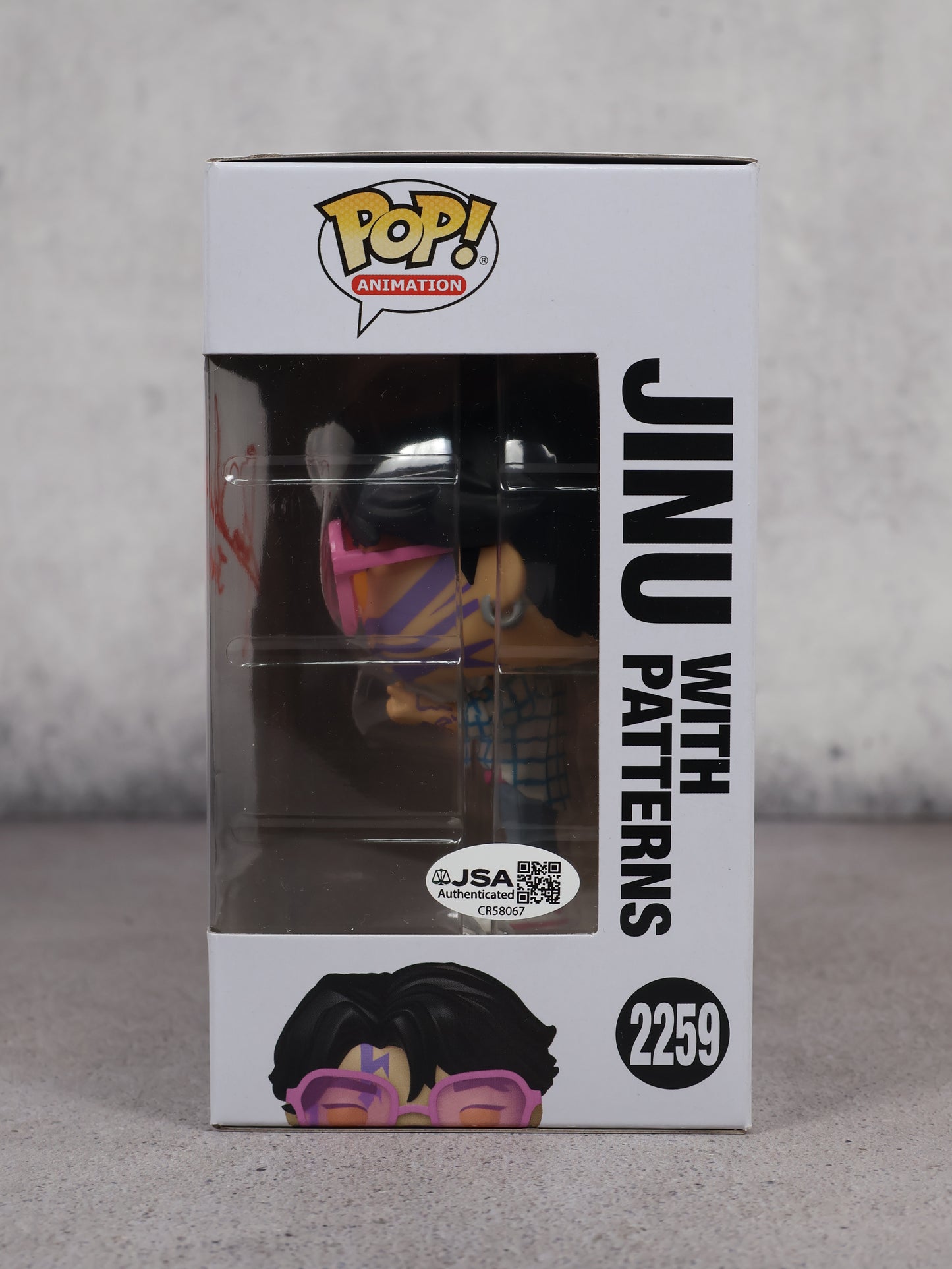 Funko JINU Chase K-Pop Demon Hunters firmado por Andrew Choi (JSA)
