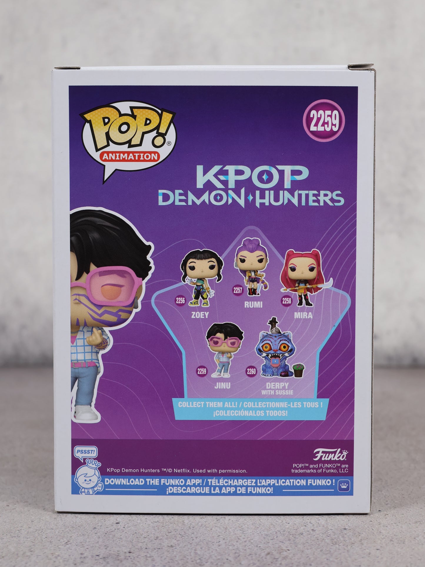 Funko JINU Chase K-Pop Demon Hunters firmado por Andrew Choi (JSA)