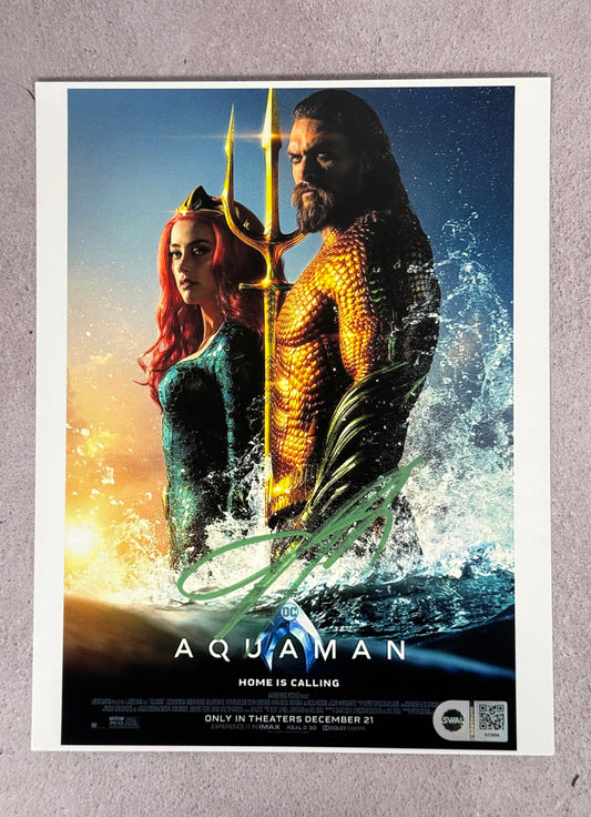 Print Aquaman firmado por Jason Momoa certificado SWAU