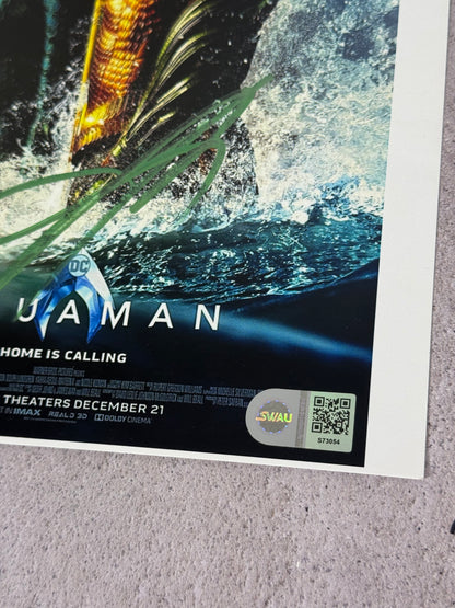 Print Aquaman firmado por Jason Momoa certificado SWAU