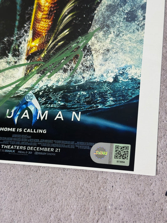 Print Aquaman firmado por Jason Momoa certificado SWAU