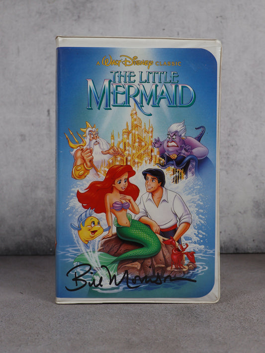 VHS original de la Sirenita de Disney firmado por Bill Morrison