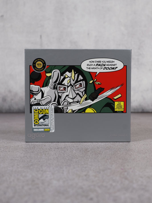 Agoro Doctor Doom Collectible Silver (Lámina de Plata) SDCC Exclusive 2026 LE 1000