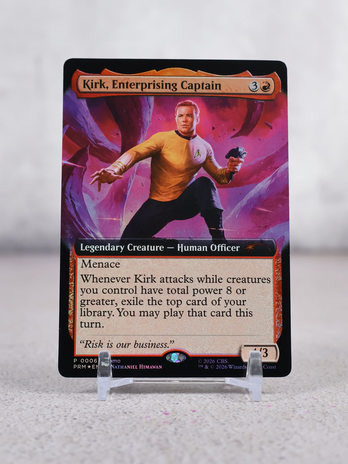 Magic The Gathering x Star Trek Promo Kirk, Enterprising Captain exclusiva de San Diego Comic Con 2026