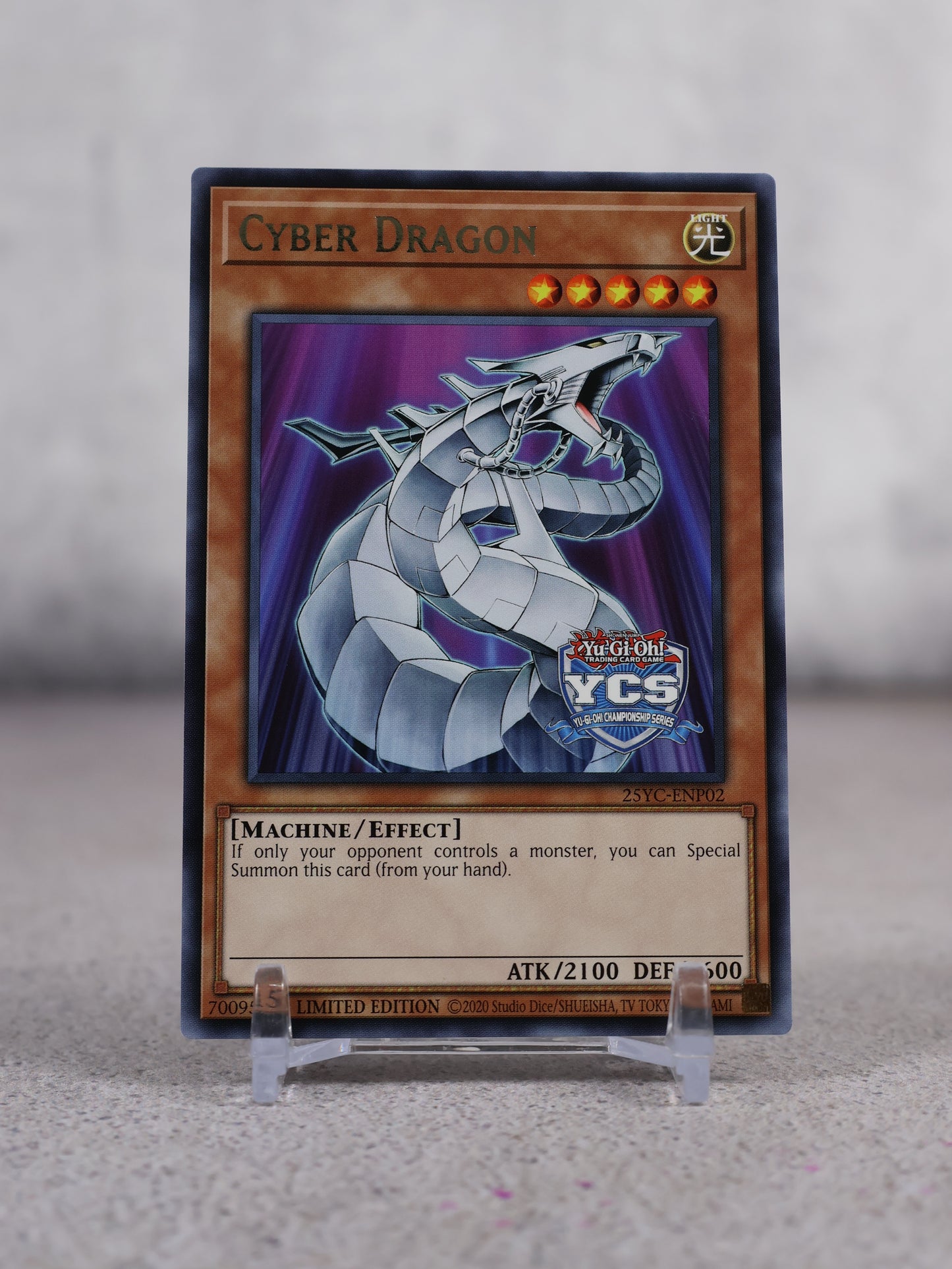 Cyber Dragon Yu-Gi-Oh! Limited Edition Yu-Gi-Oh! Championship Series 2nd day Prize card