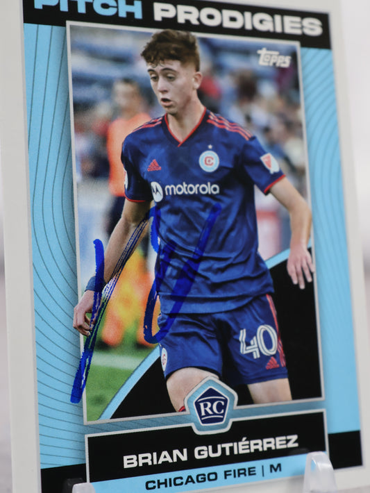 Topps Pitch Prodigies Brian Gutiérrez (Chicago Fire) (Rookie) 2023 firmada
