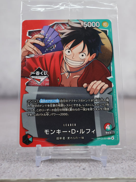 One Piece TCG English Ichiban Kuji Monkey D. Luffy Promo (OP13-001) Sealed