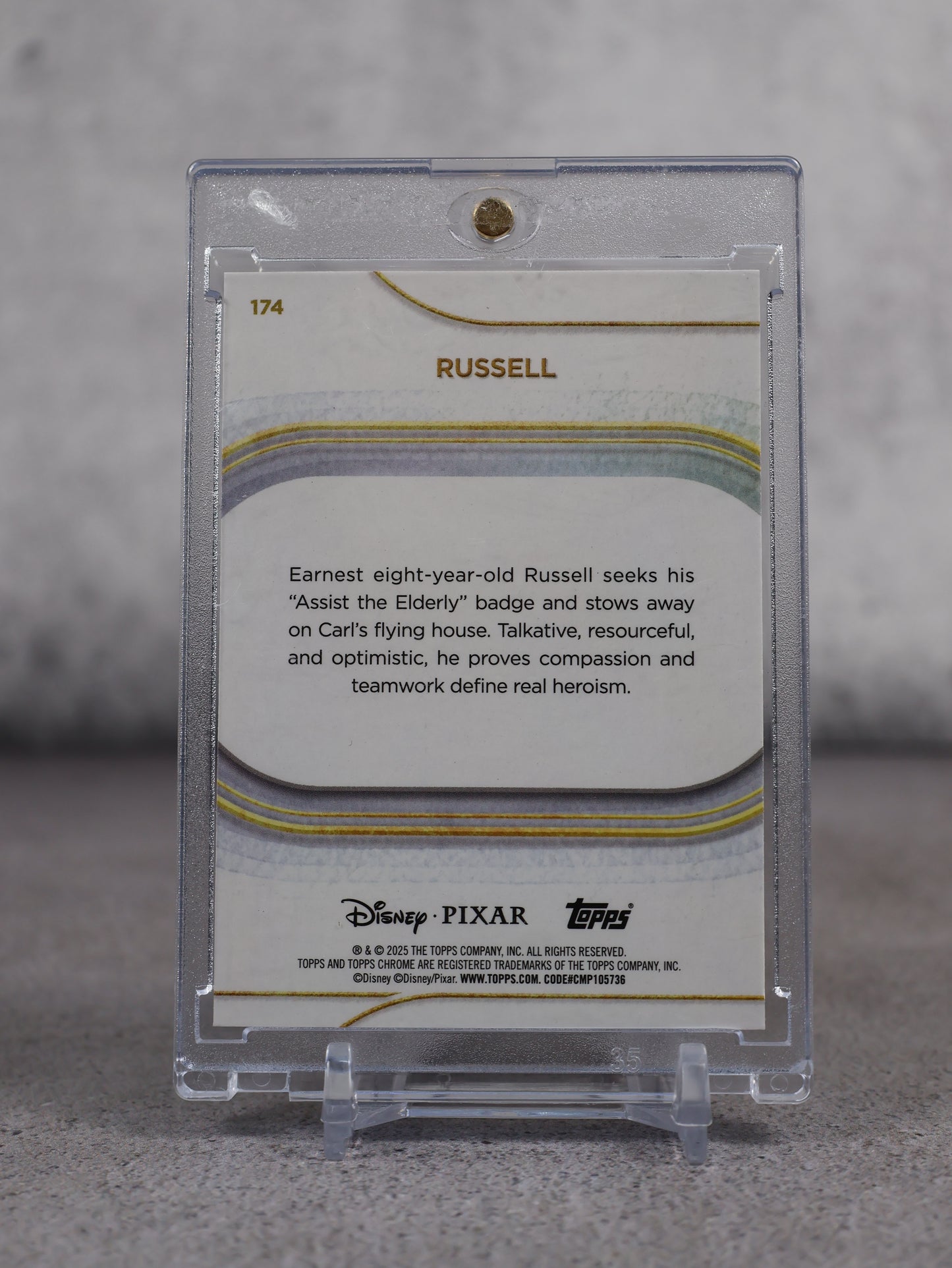Topps Chrome 2025 Disney Pixar Russell UP numerada 16/250