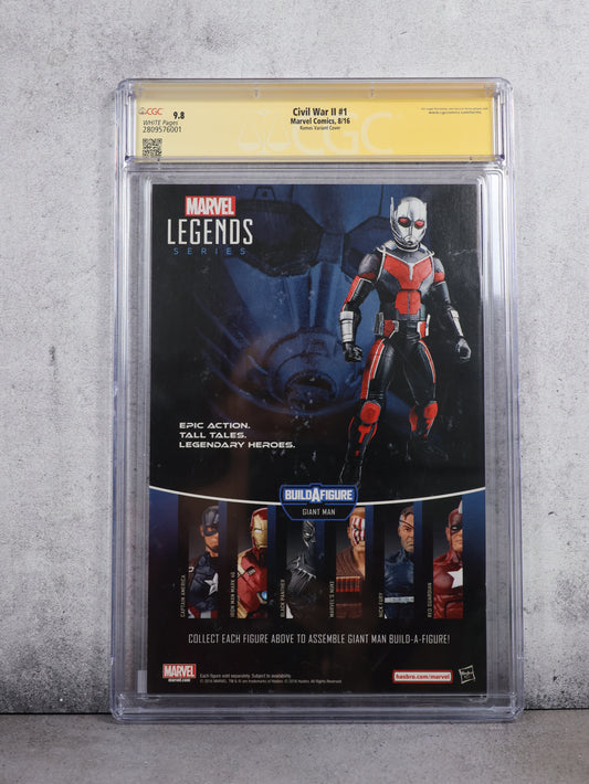 Comic Civil War II #1 2016 Variant Cover firmado por Humberto Ramos StanLee.com Exclusive CGC 9.8