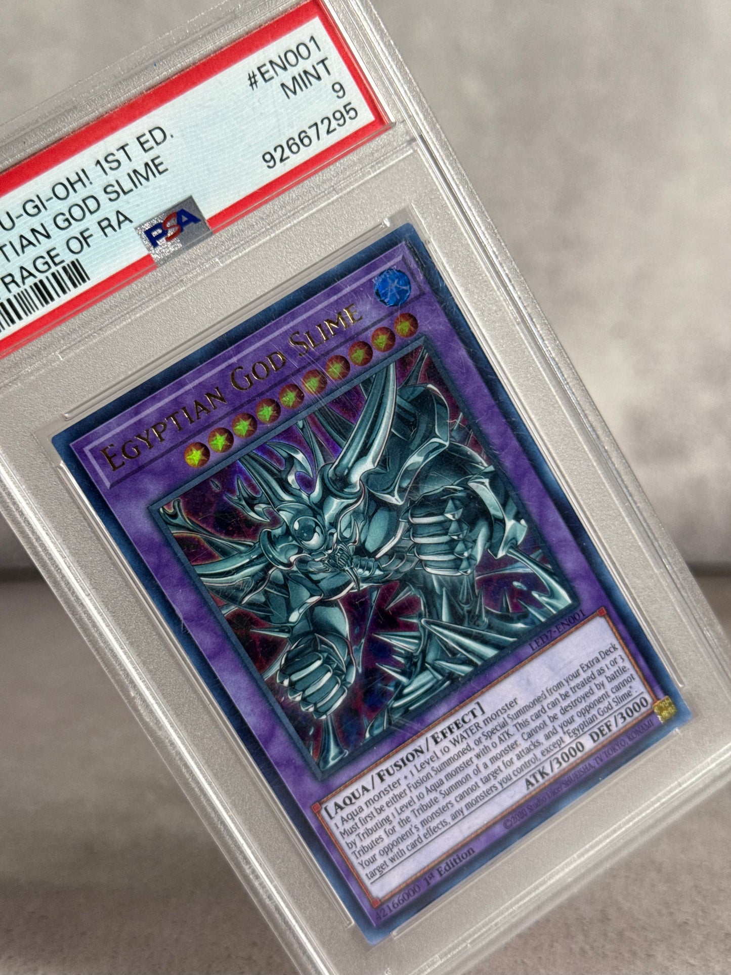 Yu-Gi-Oh! Egyptian God Slime (Rage of Ra 2020) PSA 9