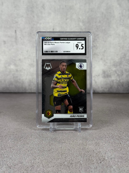 Tarjeta Panini Mosaic Premier League João Pedro Rookie CGC 9.5