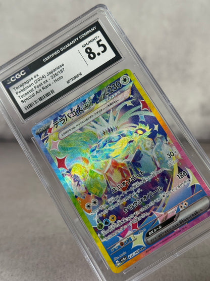 Tarjeta Pokémon Terapagos ex 226/187 Japanese Terastal Fest ex CGC 8.5