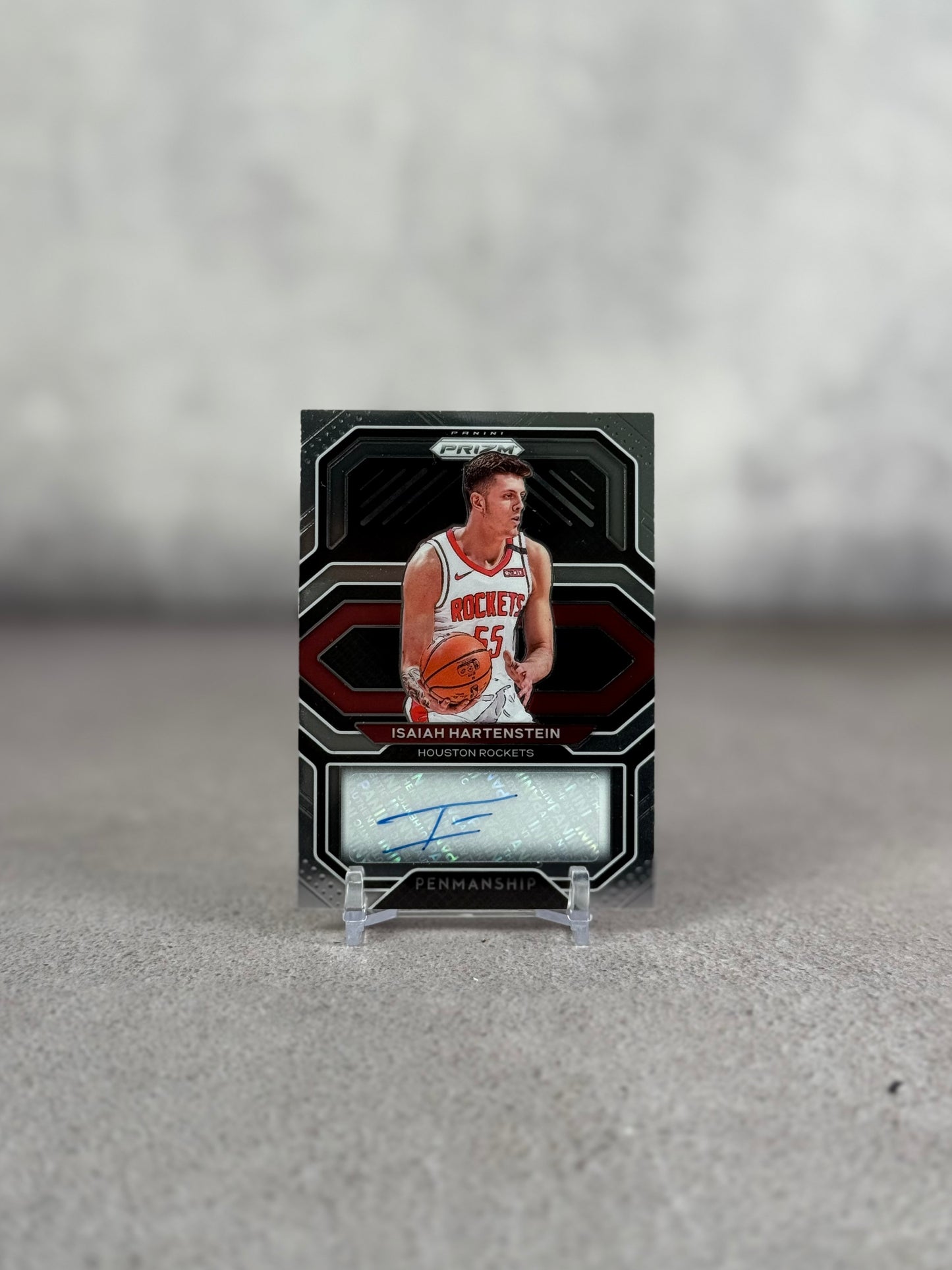 Tarjeta Isaiah Hartenstein Firmada Panini Prizm NBA 2020 Houston Rockets