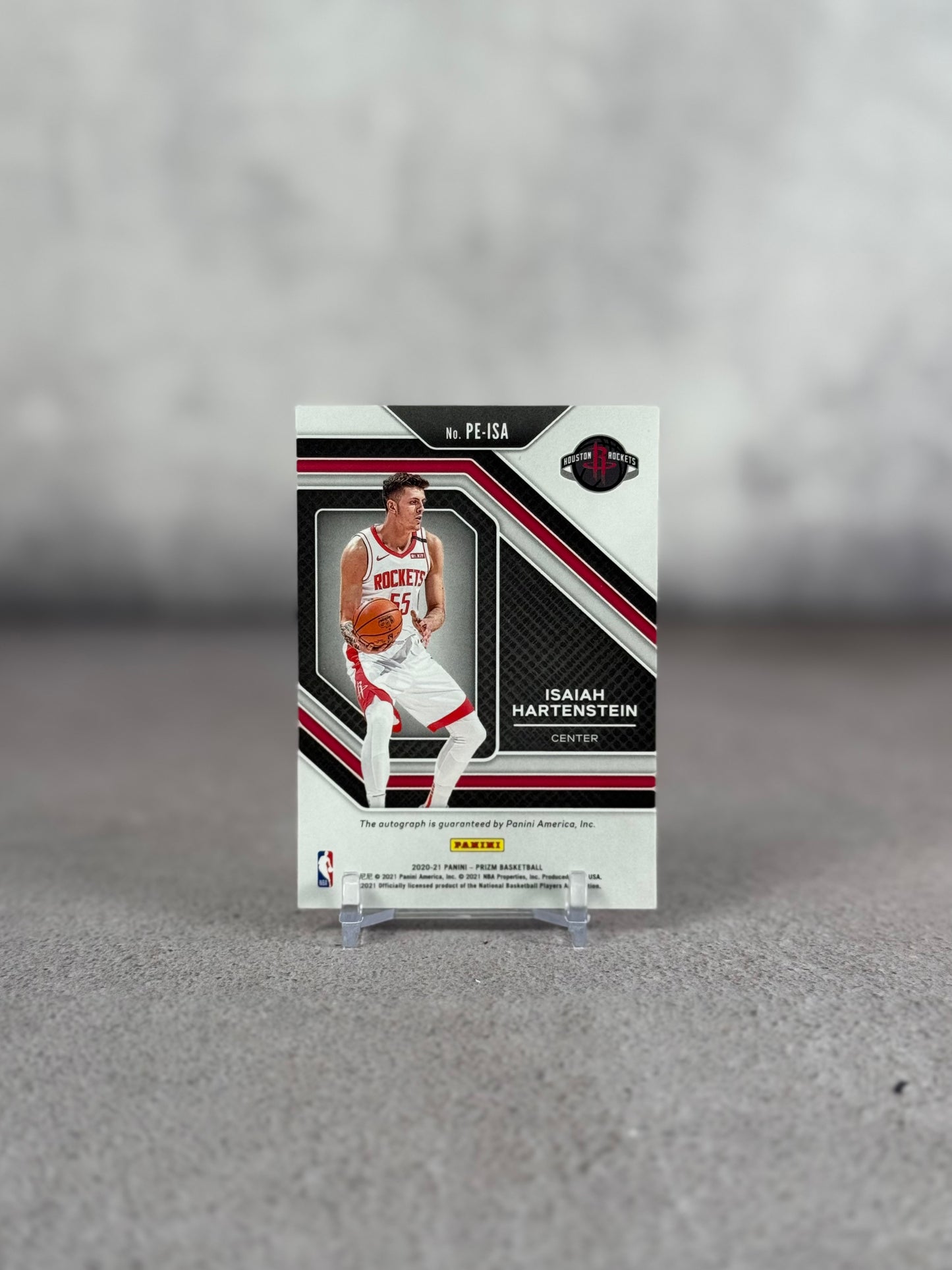 Tarjeta Isaiah Hartenstein Firmada Panini Prizm NBA 2020 Houston Rockets