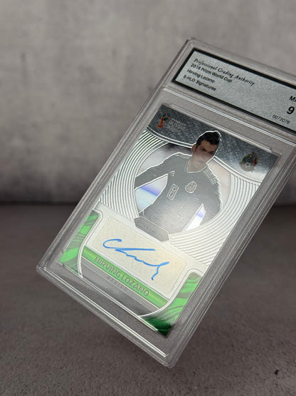 Tarjeta Hirving Lozano Firmada Panini Prizm World Cup 2018 Graded