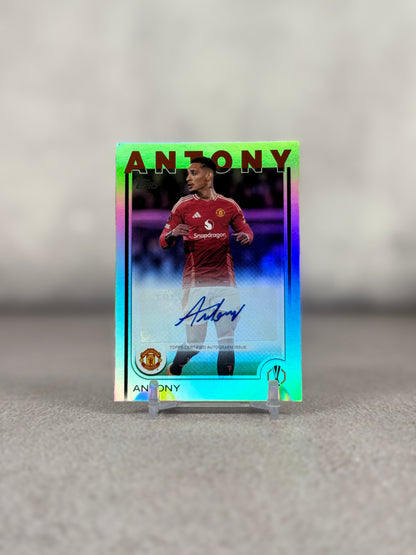 Tarjeta Topps UEFA firmada por Antony