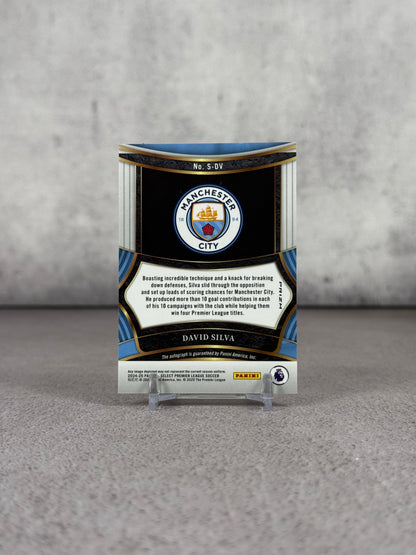 Tarjeta Panini Select firmada por David Silva
