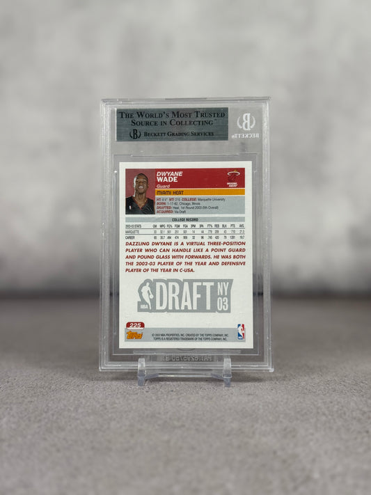 Tarjeta Topps Dwyane Wade Rookie Draft Pick Beckett 9