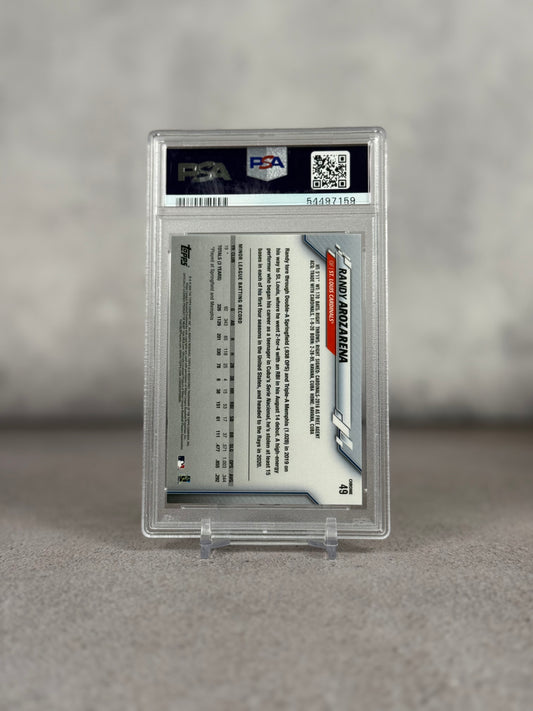 Tarjeta Topps Chrome Randy Arozarena Rookie 2020 PSA 10