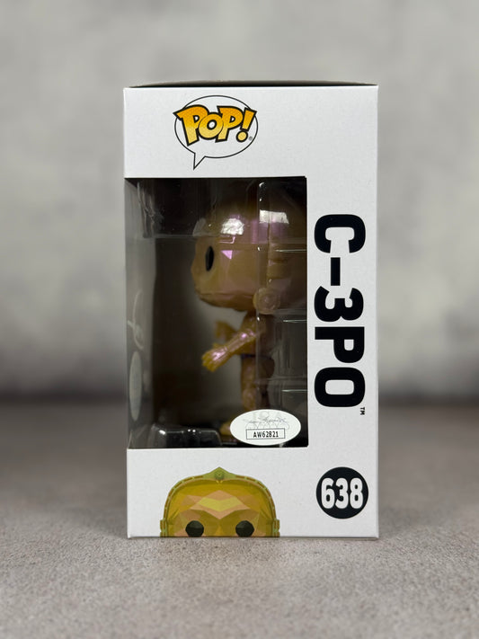 Funko Pop C3PO Star Wars firmado por Chris Bartlett JSA