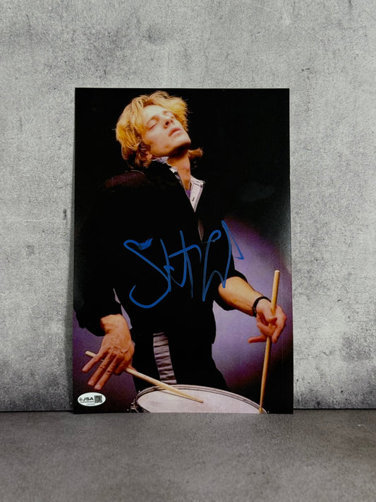 Foto The Police firmada por Stuart Copeland certificado por JSA