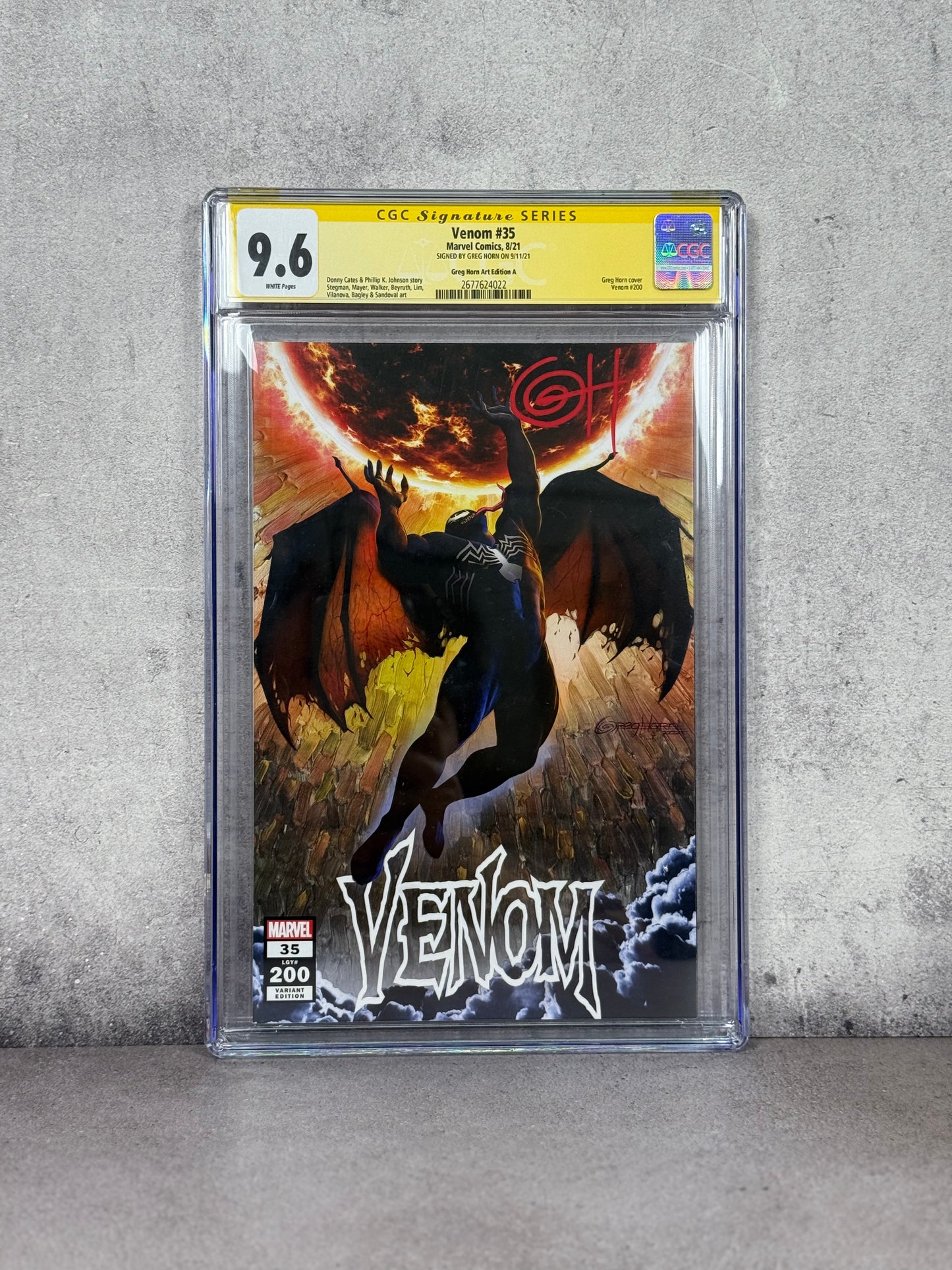 Comic Venom #35 CGC 9.6 Greg Horn Variant firmado