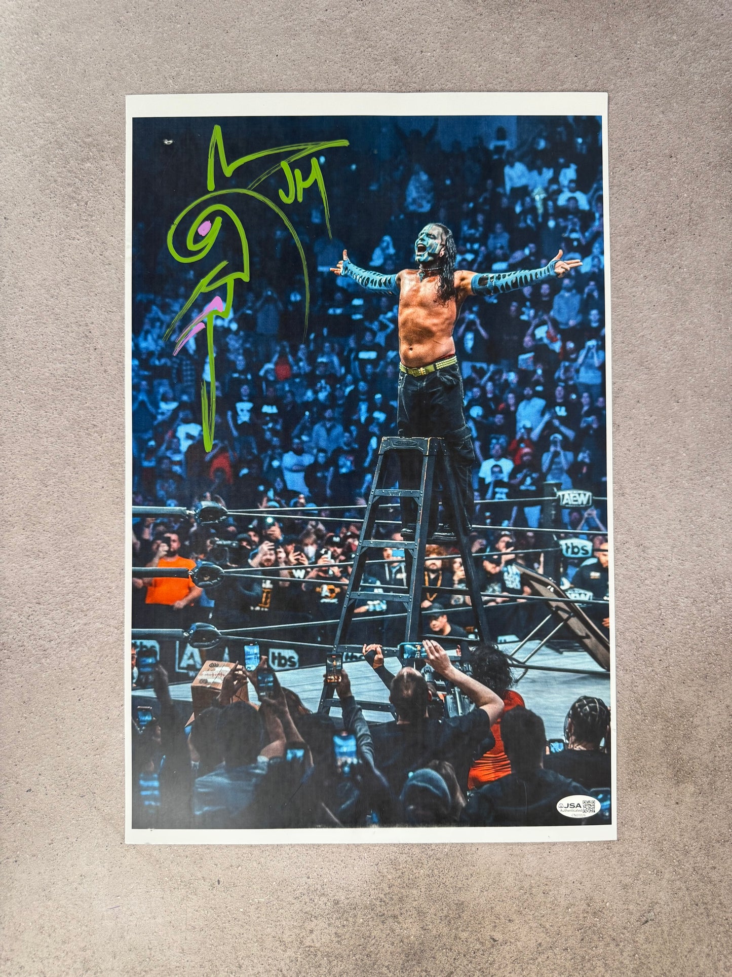 Poster firmado por Jeff Hardy (JSA)