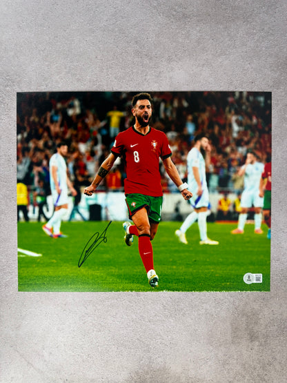 Poster firmado por Bruno Fernandes Selección Portugal (BAS)