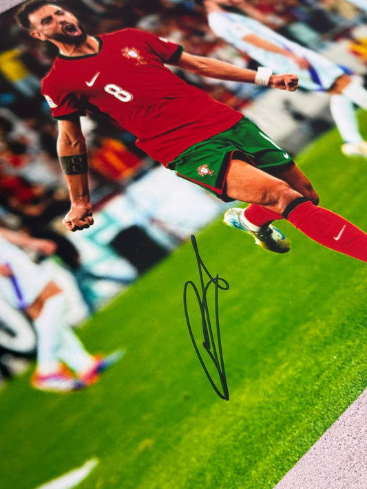 Poster firmado por Bruno Fernandes Selección Portugal (BAS)