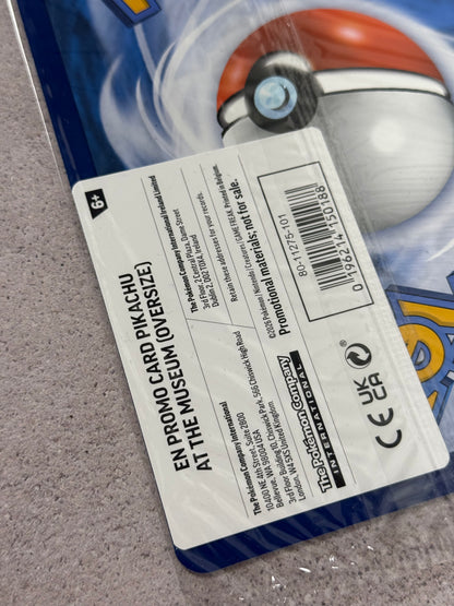 Promo Pokemon Pikachu At The Museum London Jumbo Card - Sealed 2026