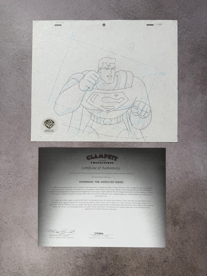 Arte original de producción de la serie animada Superman The Animated Series de 1996