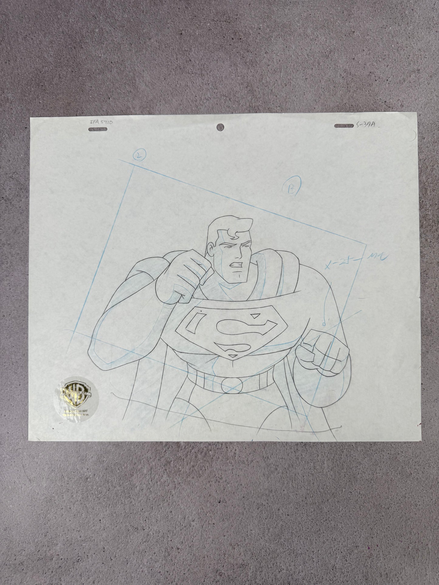 Arte original de producción de la serie animada Superman The Animated Series de 1996