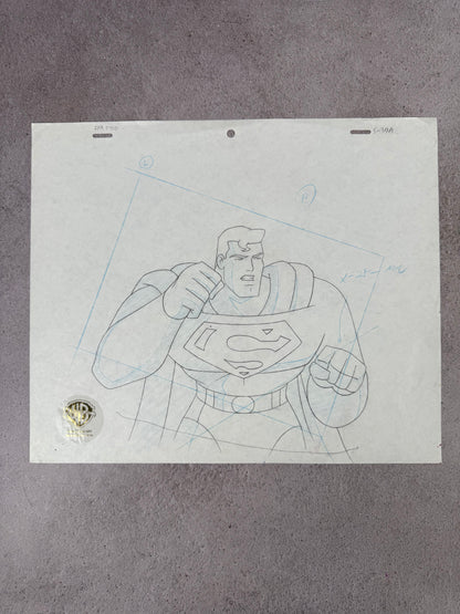 Arte original de producción de la serie animada Superman The Animated Series de 1996