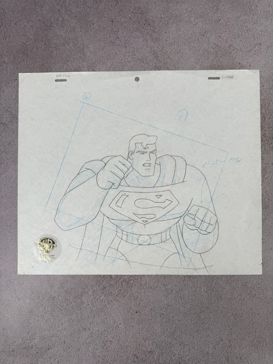 Arte original de producción de la serie animada Superman The Animated Series de 1996
