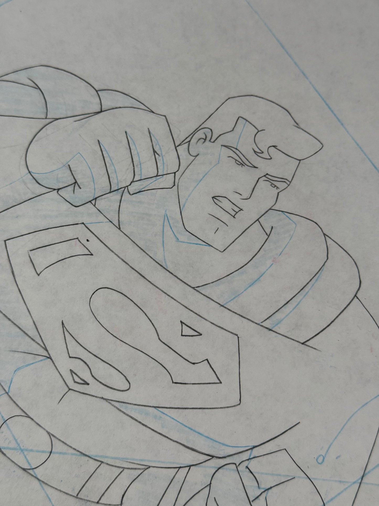 Arte original de producción de la serie animada Superman The Animated Series de 1996
