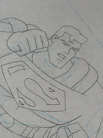 Arte original de producción de la serie animada Superman The Animated Series de 1996