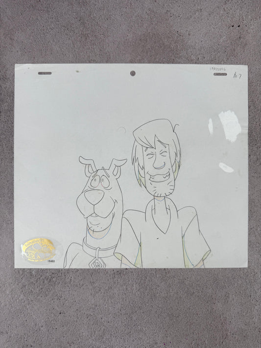 Arte original de producción de la caricatura Scooby Doo