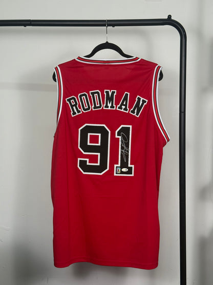 Jersey Chicago Bulls Custom firmado por Dennis Rodman (JSA)