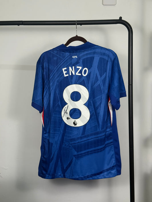 Jersey Chelsea Local firmado por el argentino campeón del mundo Enzo Fernández