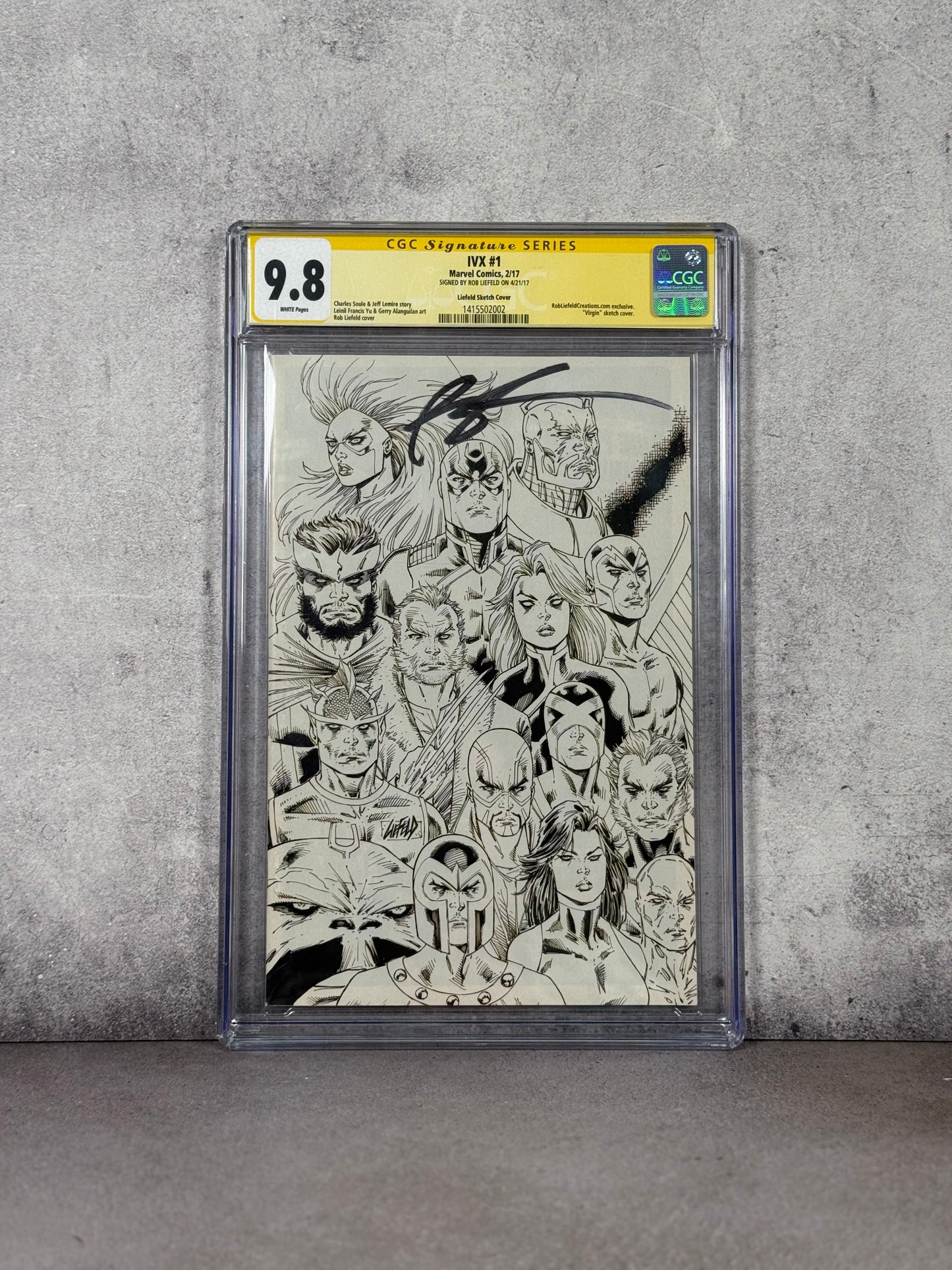 Comic IVX #1 CGC 9.8 Liefeld Variant firmado por Rob Liefeld