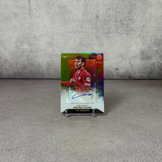 Tarjeta firmada por Hirving Lozano Topps Inception 27/99