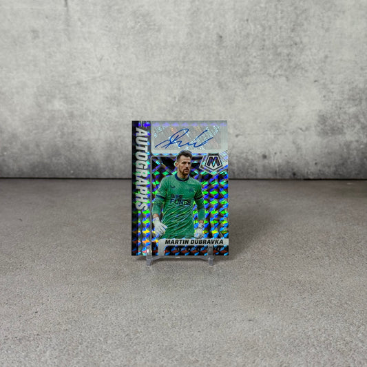 Tarjeta Panini firmada por Martin Dubrak